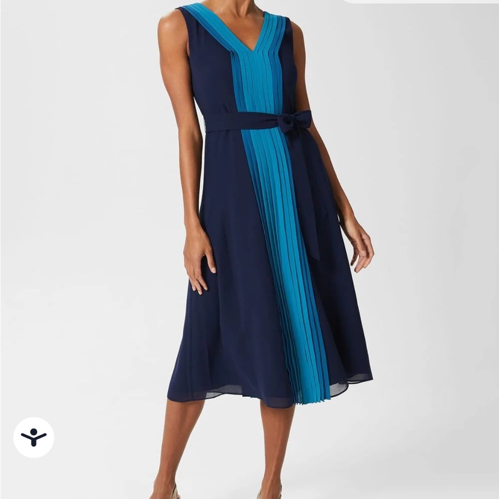 Lila V Neck Midi Neck Hobbs